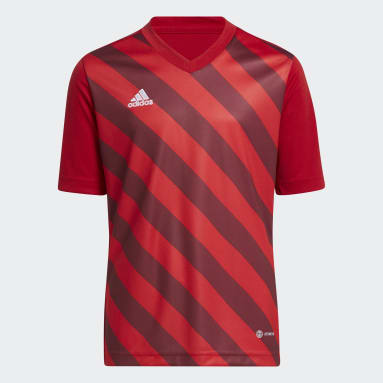 Kids Football Red Entrada 22 Graphic Jersey