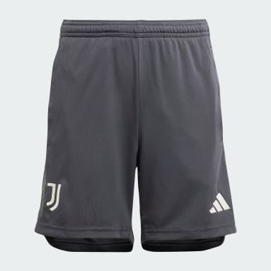 Calções do Terceiro Equipamento 23/24 da Juventus – Criança Cinzento Criança Futebol