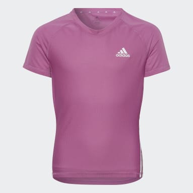 Girls Sportswear Purple AEROREADY Training 3-Stripes Tee