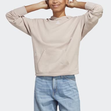 Sweat-shirt à capuche décontracté avec graphismes inspirés de la lithothérapie Marron Femmes Sportswear