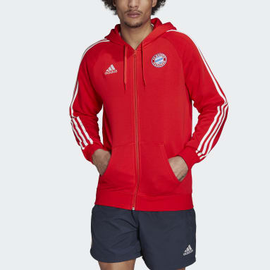 Muži Futbal červená Mikina s kapucňou FC Bayern DNA Full-Zip