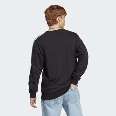 Männer Sportswear Essentials French Terry 3-Streifen Sweatshirt Schwarz