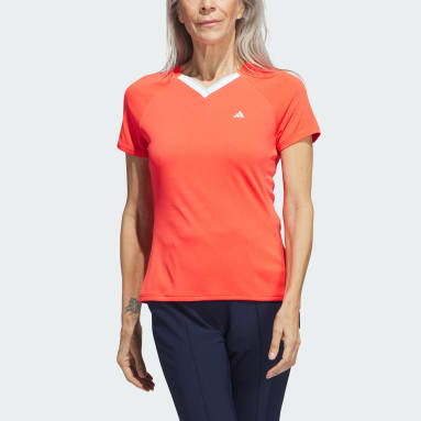 Women Golf Red Ultimate365 Tour HEAT.RDY V-Neck Golf Top