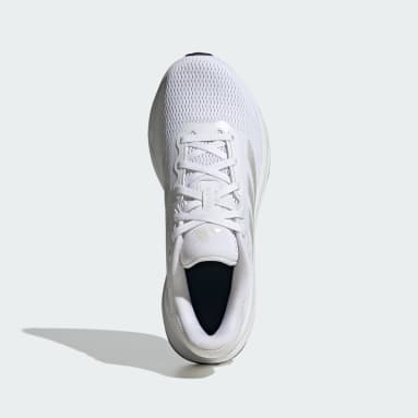 Adidas womens on sale white running shoes