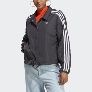 Buy ADIDAS Black Solid Round Neck Polyester Blend Womens Sports Jacket