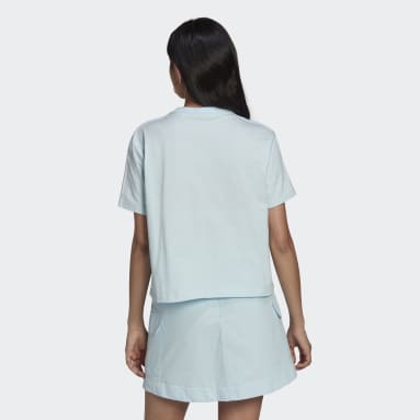 T-shirt ample avec dos en popeline Adicolor Classics Bleu Femmes Originals