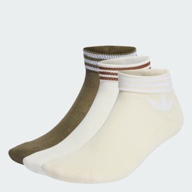 adidas Trefoil Quarter Socks 3 Pairs - White