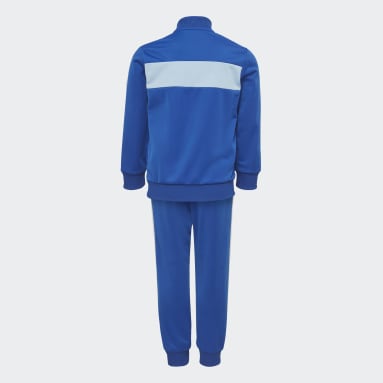 Survêtement Essentials 3-Stripes Shiny Bleu Enfants Sportswear