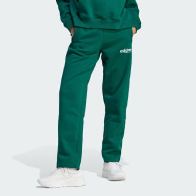 adidas Originals Track Pants Green Jogger Classic Trefoil Rare Men Size XL