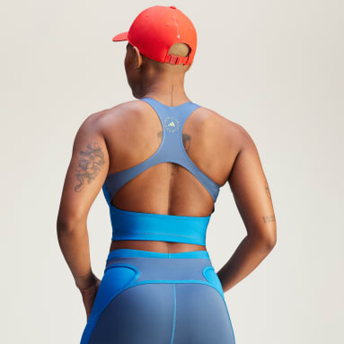 adidas by Stella McCartney Two-Tone Zipped Crop Top