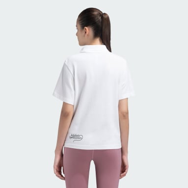 Women Training White W BLUV Q3 POLO