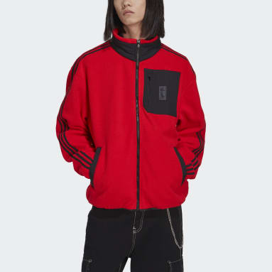 Men Football Red Belgium Lifestyler Fleece Jacket