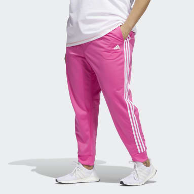 Women's Sportswear Pink Essentials Warm-Up Slim Tapered 3-Stripes Track Pants (Plus Size)