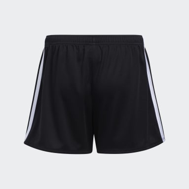 Youth Training Black 3-Stripes Mesh Shorts (Extended Size)