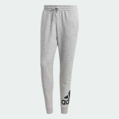 Pantalón Essentials Logo Felpa Francesa Pierna Cónica Puño Ajustado Gris Hombre Sportswear