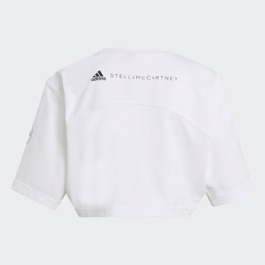 adidas by Stella McCartney Future Playground Cropped T-skjorte Hvit