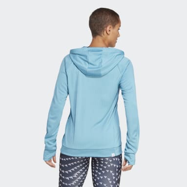 Sudadera con capucha Made to be Remade Running Azul Mujer Running