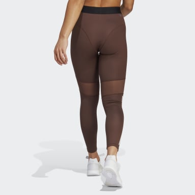 Leggings 7/8 Hyperglam 3-Stripes Marrone Donna Fitness & Training