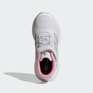 Children Running Grey RunFalcon 3.0 Elastic Lace Top Strap Running Shoes
