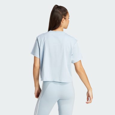 Áo Crop Top Single Jersey 3 Sọc Essentials