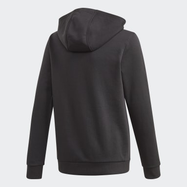 Sweat-shirt à capuche Logo Noir Garçons Sportswear