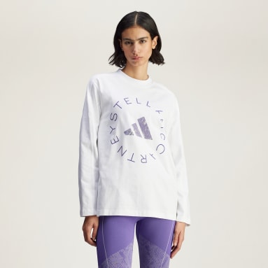 เสื้อยืดแขนยาวลายกราฟิกโอเวอร์ไซส์ adidas By Stella McCartney