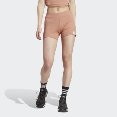 Women's Sportswear Brown Lounge Low Rise Rib Short