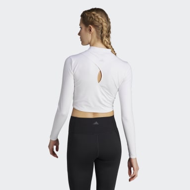 Seamless Yoga Shirts Women's Glossy Long Sleeve T Shirt Stretch