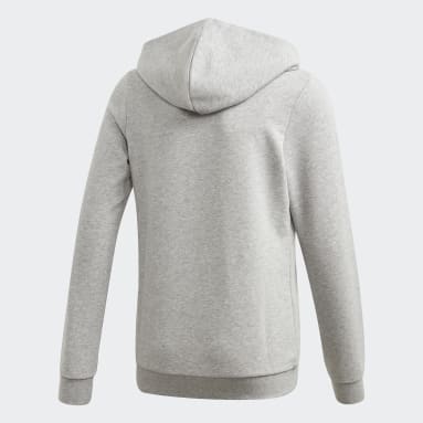 Casaco com Capuz Linear Cinzento Raparigas Sportswear