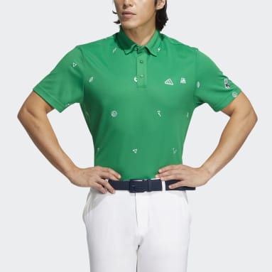 Men Golf Green Play Green Monogram Polo Shirt