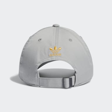 Men's Originals Grey Relaxed Split Trefoil Strap-Back Hat