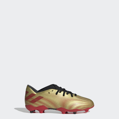 Girls Football Gold Nemeziz Messi.3 Firm Ground Boots