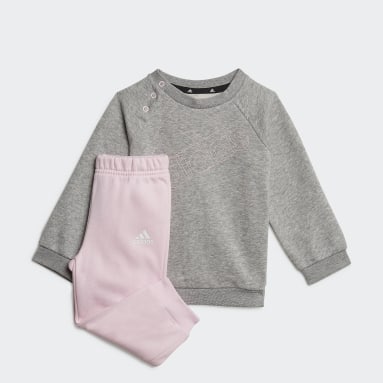 Sweat-shirt et pantalon adidas Essentials Logo (Non genrés) Gris Enfants Sportswear