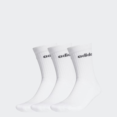 Sportswear Half-Cushioned Crew Socken, 3 Paar Weiß