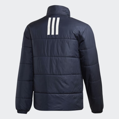 Men City Outdoor Blue BSC 3-Stripes Insulated Winter Jacket