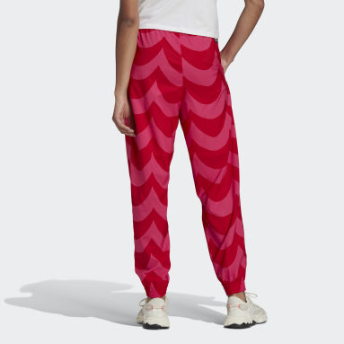Women Originals Red Marimekko Cuffed Woven Track Pants