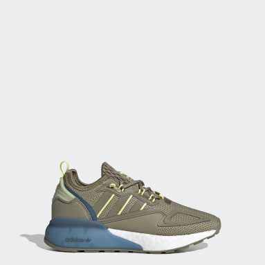 Youth 8-16 Years Originals Green ZX 2K Boost Shoes