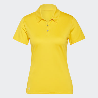 Women Golf Yellow Performance Polo Shirt