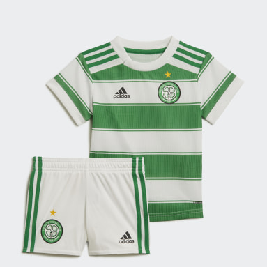 Kids Football White Celtic FC 21/22 Home Baby Kit