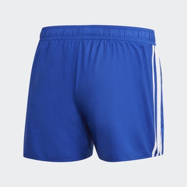 Men Water Sports Blue 3-Stripes CLX Swim Shorts
