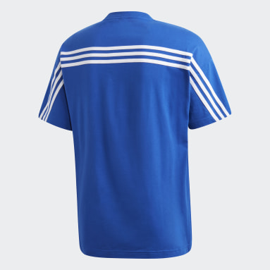 Männer Sportswear Must Haves 3-Streifen T-Shirt Blau