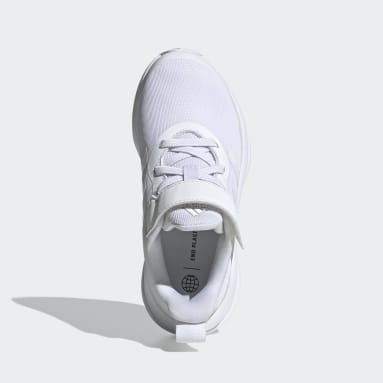 Kids Sportswear White FortaRun Elastic Lace Top Strap Running Shoes