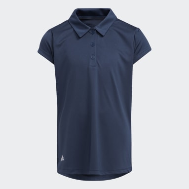 Meisjes Golf Blauw Performance Primegreen Poloshirt
