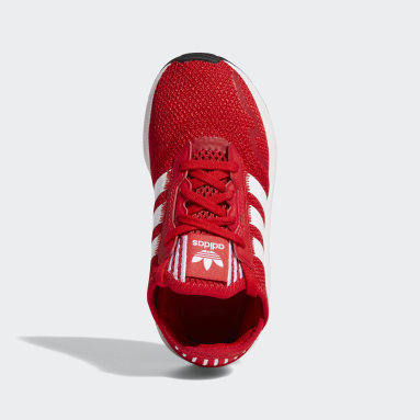 Red adidas shoes for kids clearance