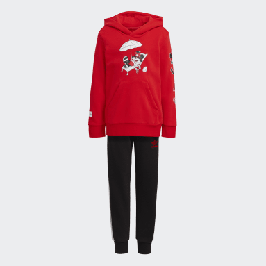 Children Originals Red Disney Mickey and Friends Hoodie-and-Pants Set