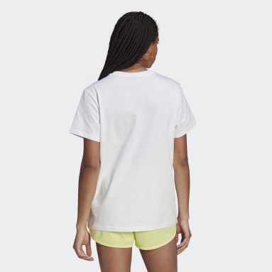 Camiseta Loose Collegiate Blanco Mujer Originals