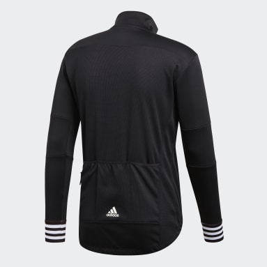 Maillot - Camiseta de ciclismo  adistar Clima Frío Negro Hombre Ciclismo