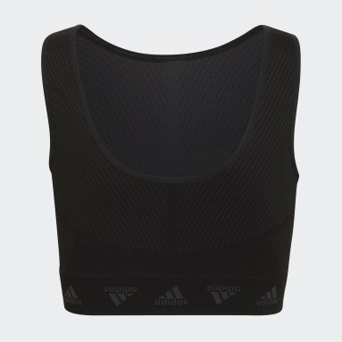 Girls Sportswear Svart adidas AEROKNIT Training Seamless Cropped Tank Top