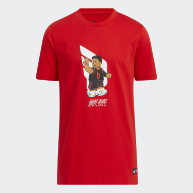 Kinderen Basketbal Rood adidas x LEGO® T-shirt Damian Lillard