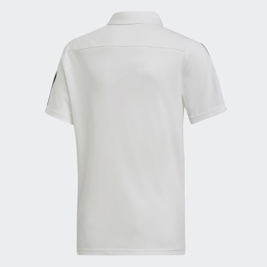 Youth 8-16 Years Football White Tiro 19 Cotton Polo Shirt